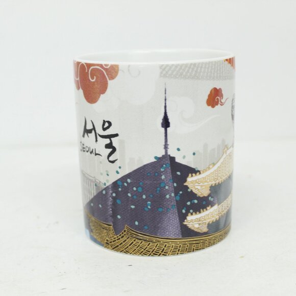 Starbucks Seoul South Korea 2014 Colorful Coffee Mug Cup 16 oz Amazing Graphics - Picture 2 of 8
